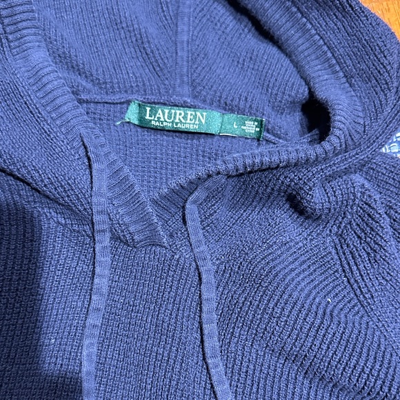 Navy Blue Ladies Lauren Sweater Hoodie, Sz L, great condition - Picture 5 of 6